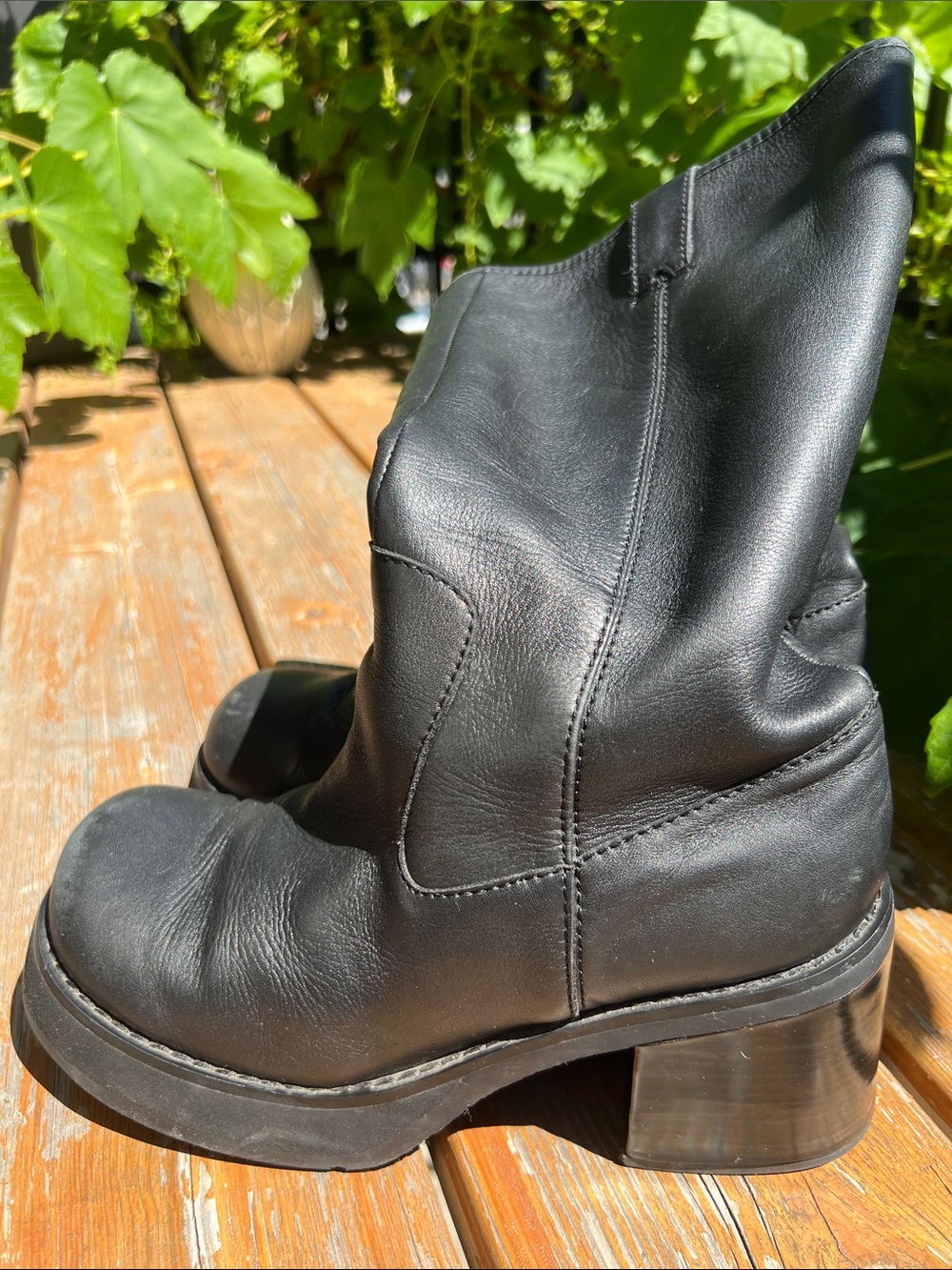Candie's Black Mid-Calf Platform Heeled Boots - Picture 15 of 15